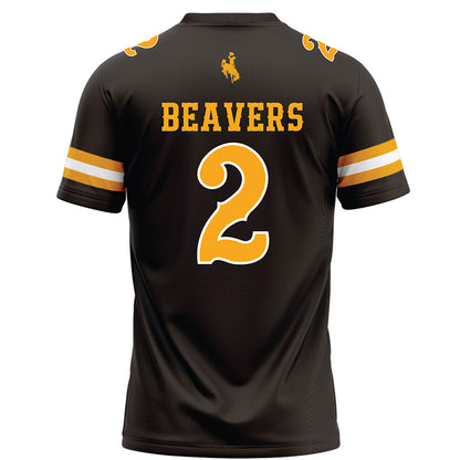 Wyoming - NCAA Football : Anthony Beavers - Brown Football Jersey-1