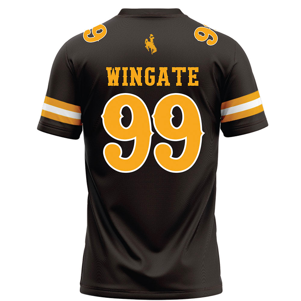 Wyoming - NCAA Football : Donnie Wingate - Brown Football Jersey-1