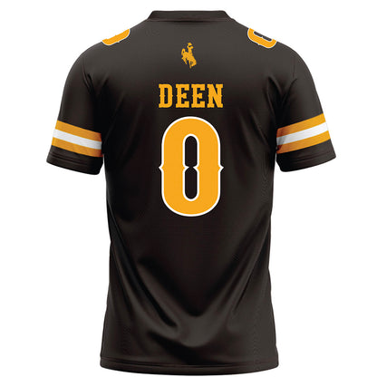 Wyoming - NCAA Football : Tyson Deen - Brown Football Jersey-1