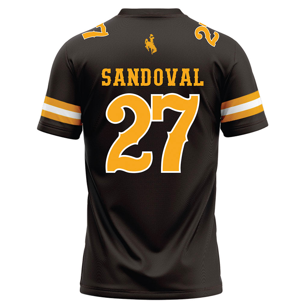 Wyoming - NCAA Football : Joaquin Sandoval - Brown Football Jersey