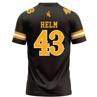 Wyoming - NCAA Football : Gavyn Helm - Brown Football Jersey