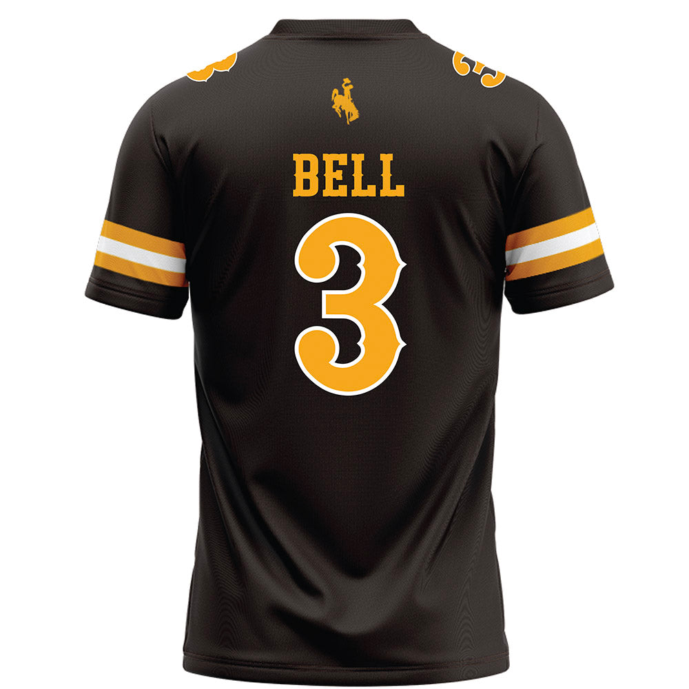 Wyoming - NCAA Football : Ian Bell - Brown Football Jersey-1
