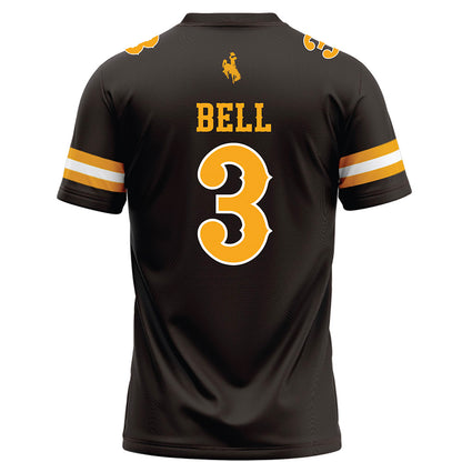 Wyoming - NCAA Football : Ian Bell - Brown Football Jersey-1