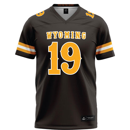Wyoming - NCAA Football : Kendall Griffin - Brown Football Jersey-0