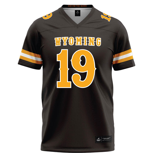 Wyoming - NCAA Football : Kendall Griffin - Brown Football Jersey-0