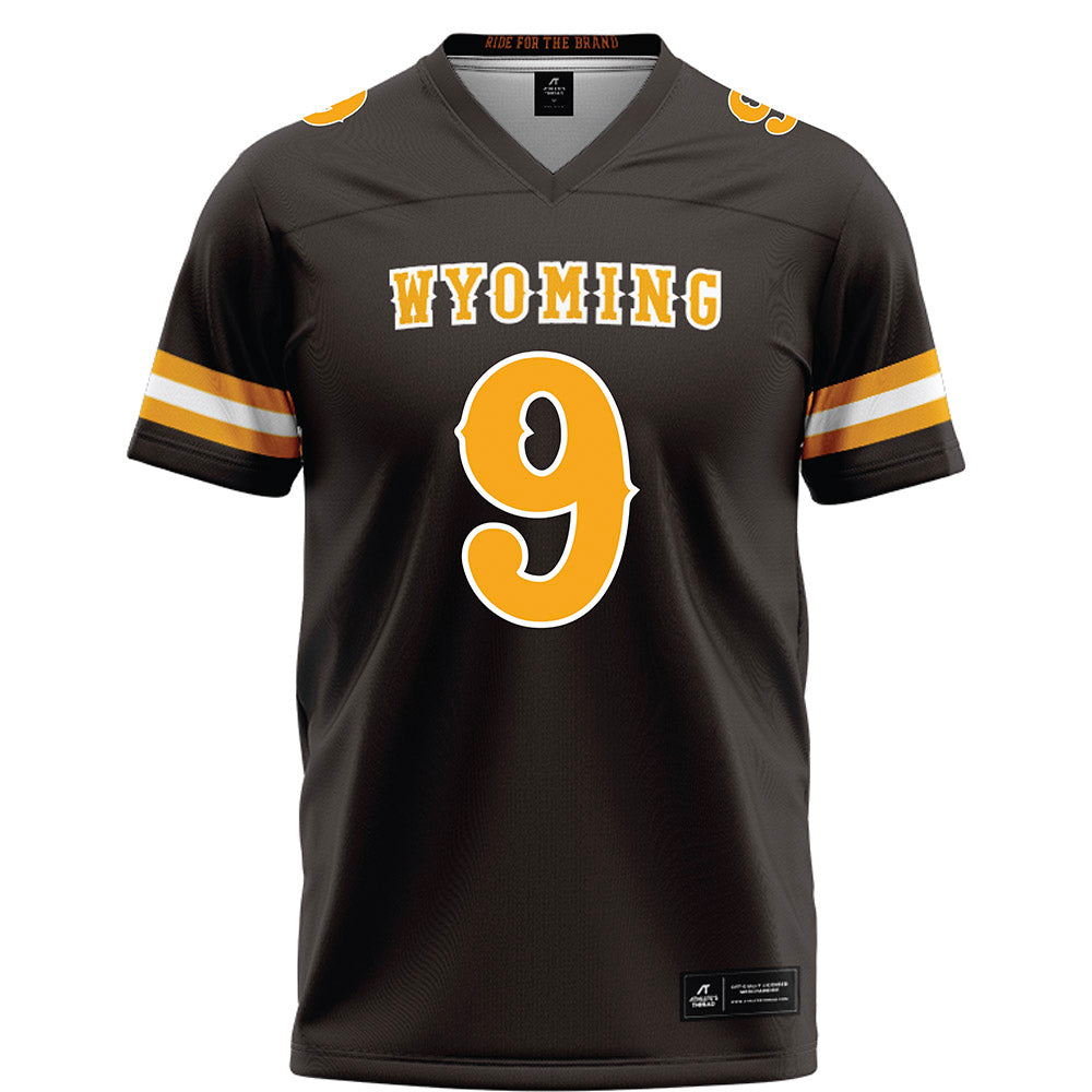 Wyoming - NCAA Football : Jackson Holman - Brown Football Jersey-0