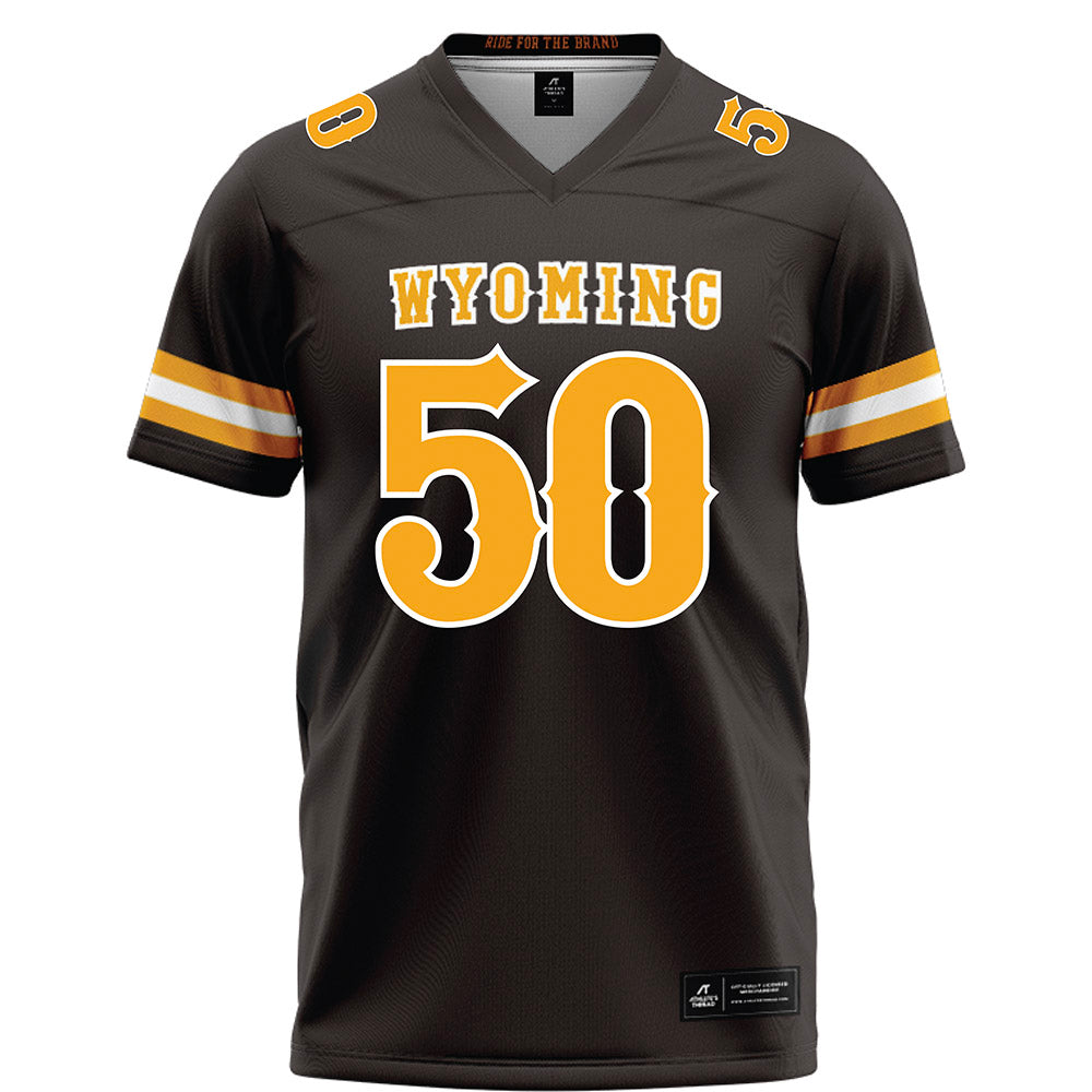 Wyoming - NCAA Football : Tanielu Maafala-Barbasa - Brown Football Jersey-0