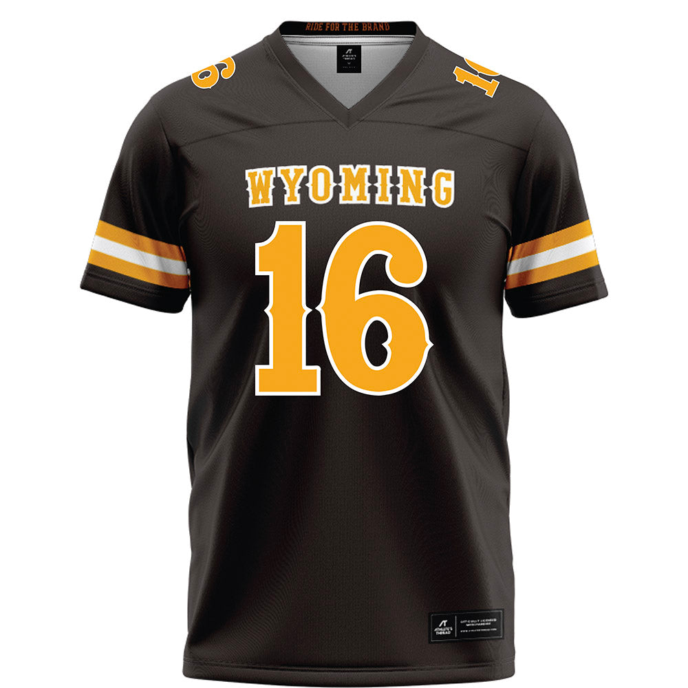 Wyoming - NCAA Football : Karson Butts - Brown Football Jersey-0