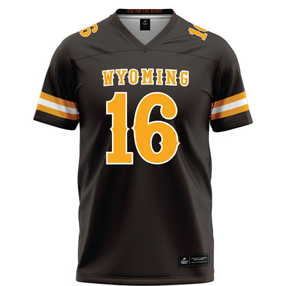 Wyoming - NCAA Football : Karson Butts - Brown Football Jersey-0