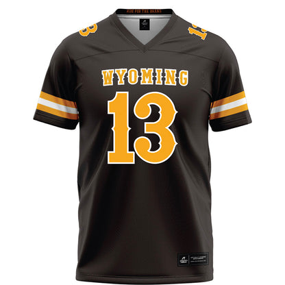 Wyoming - NCAA Football : Pierre Jackson Jr - Brown Football Jersey-0