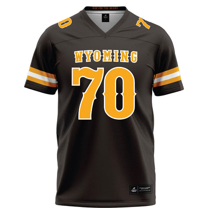 Wyoming - NCAA Football : Rex Johnsen - Brown Football Jersey