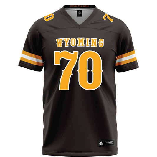 Wyoming - NCAA Football : Rex Johnsen - Brown Football Jersey