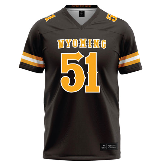 Wyoming - NCAA Football : Thaddeus Gianaris - Brown Football Jersey-0