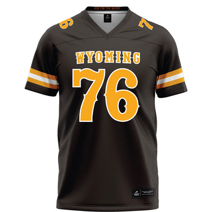 Wyoming - NCAA Football : Quinn Grovesteen Matchey - Brown Football Jersey