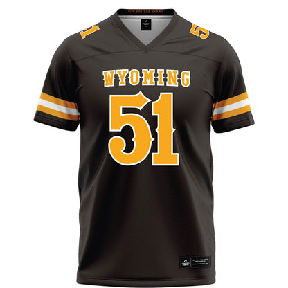 Wyoming - NCAA Football : Jason Maciejczak - Brown Football Jersey-0