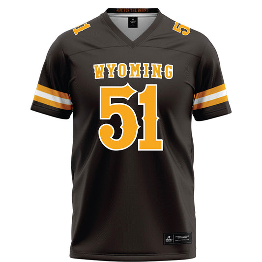 Wyoming - NCAA Football : Jason Maciejczak - Brown Football Jersey-0