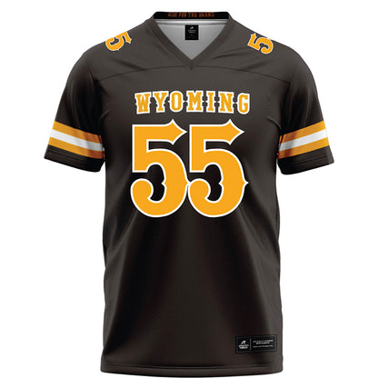 Wyoming - NCAA Football : Kalvin Janssen - Brown Football Jersey-0