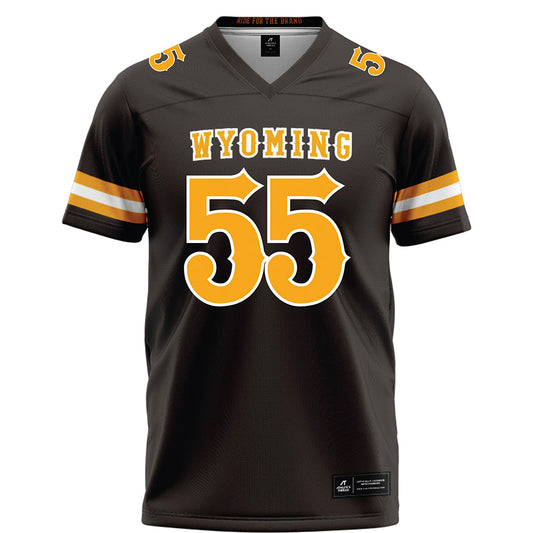 Wyoming - NCAA Football : Kalvin Janssen - Brown Football Jersey-0