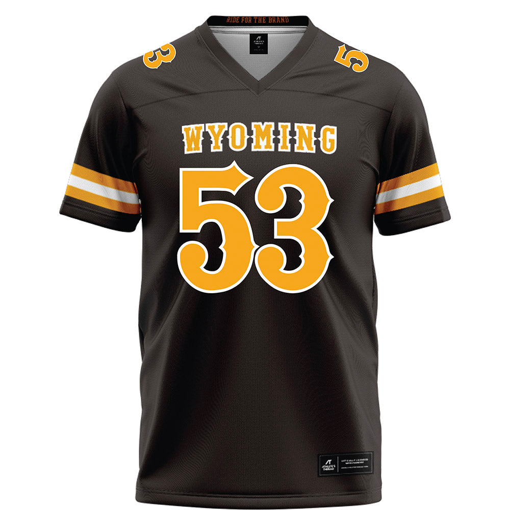 Wyoming - NCAA Football : Tegen Seeds - Brown Football Jersey-0