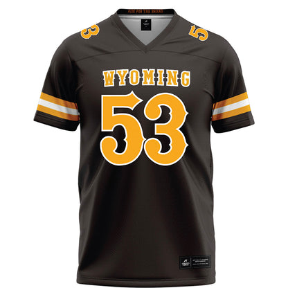 Wyoming - NCAA Football : Tegen Seeds - Brown Football Jersey-0