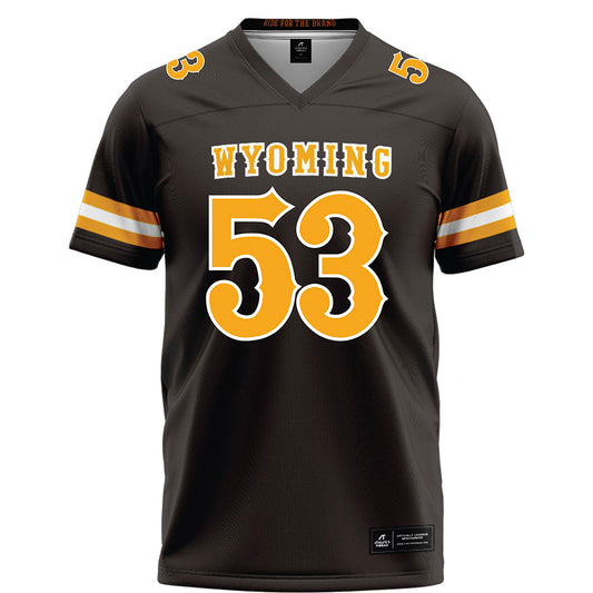 Wyoming - NCAA Football : Tegen Seeds - Brown Football Jersey-0