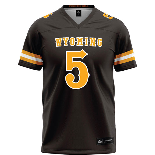 Wyoming - NCAA Football : Justin Popovich - Brown Football Jersey-0