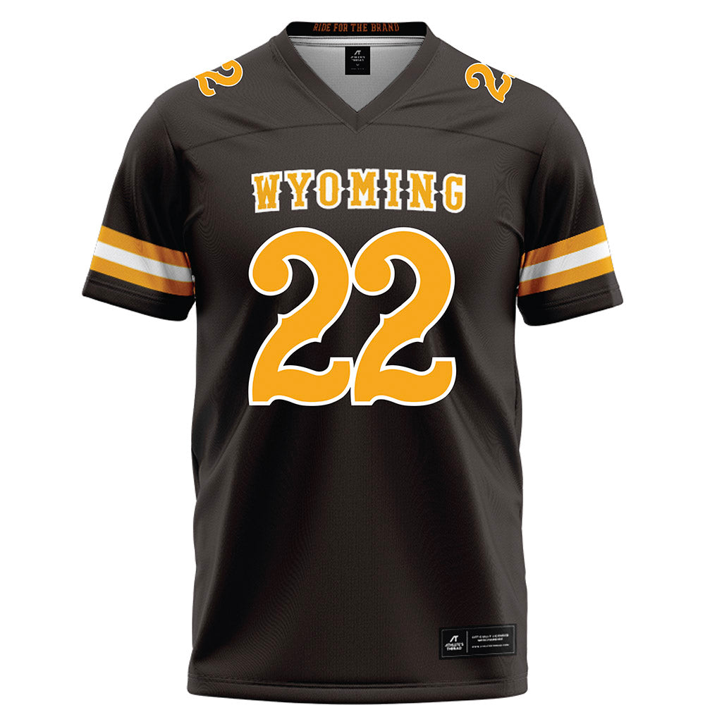 Wyoming - NCAA Football : Jaden DaCosta - Brown Football Jersey-0