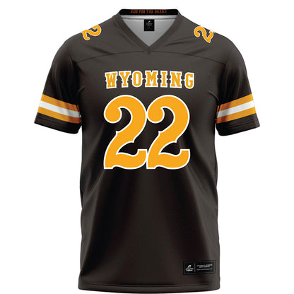 Wyoming - NCAA Football : Jaden DaCosta - Brown Football Jersey-0
