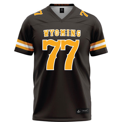 Wyoming - NCAA Football : Josiah Petaia - Brown Football Jersey-0