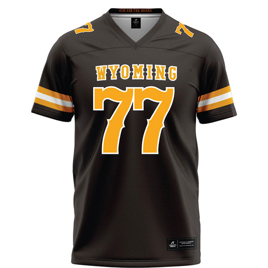 Wyoming - NCAA Football : Josiah Petaia - Brown Football Jersey-0