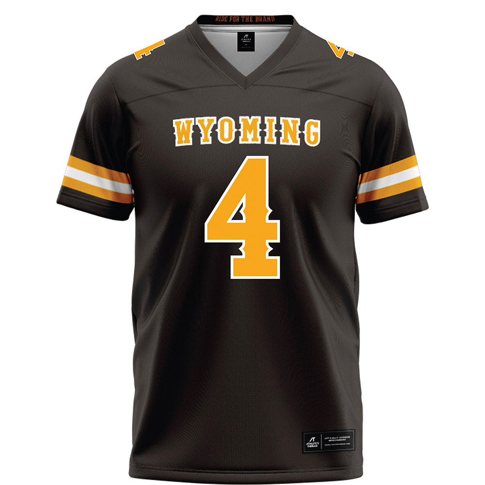 Wyoming - NCAA Football : Ke'Lyn Washom - Brown Football Jersey-0