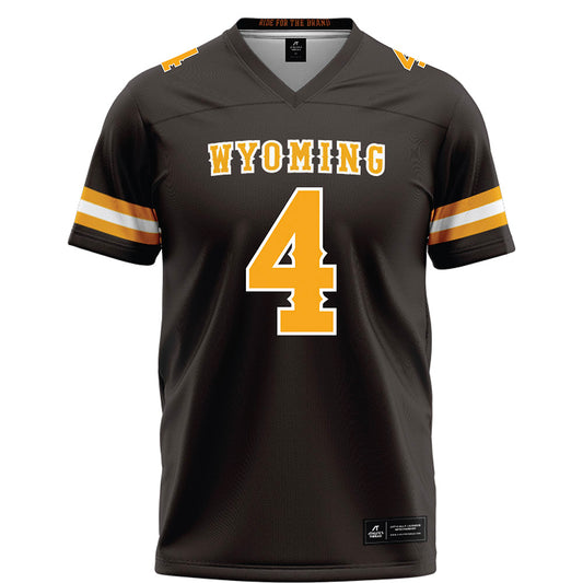 Wyoming - NCAA Football : Ke'Lyn Washom - Brown Football Jersey-0