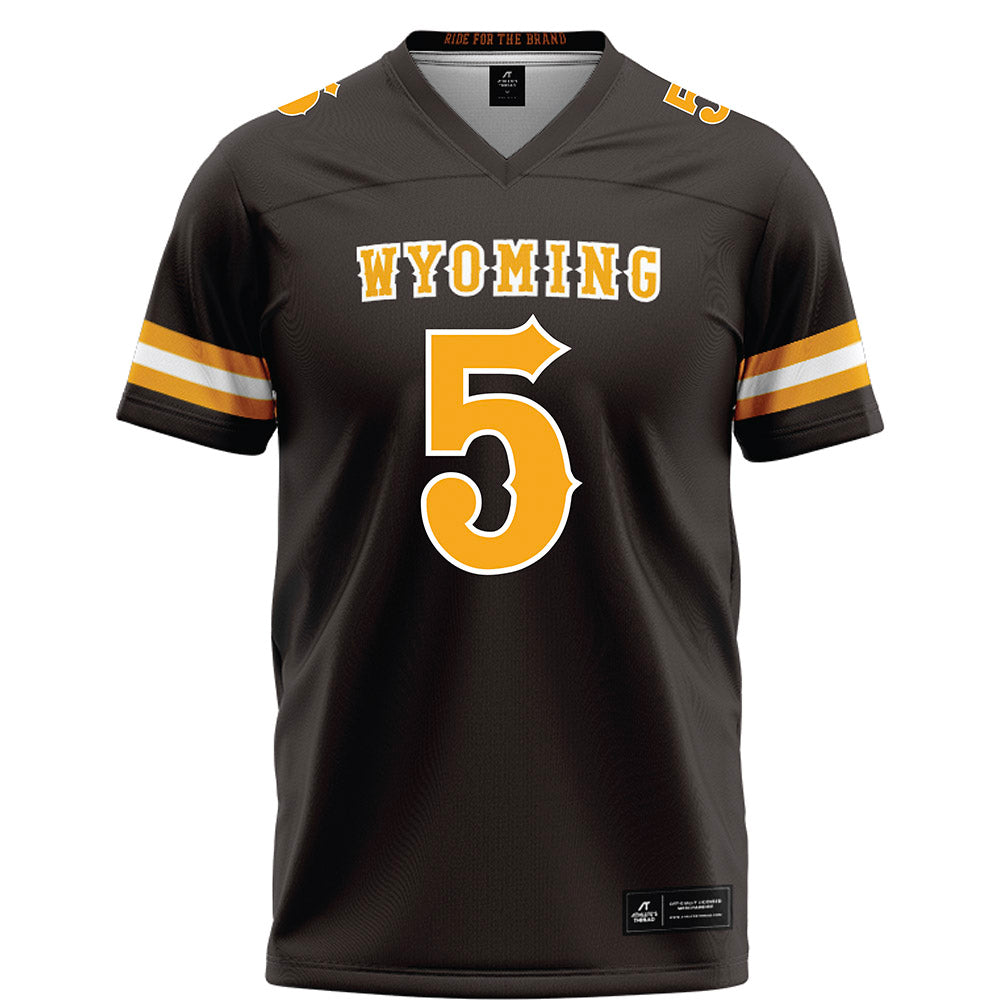 Wyoming - NCAA Football : Brooklyn Cheek - Brown Football Jersey-0