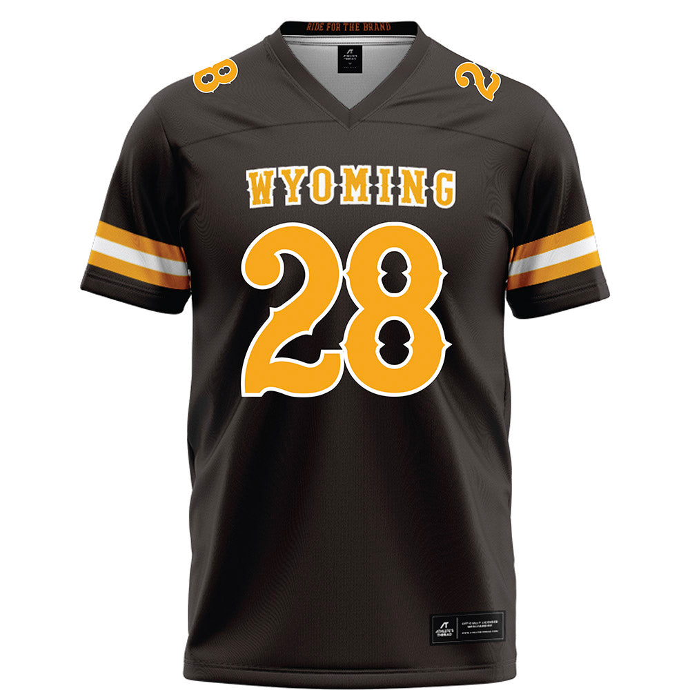 Wyoming - NCAA Football : Nikos Varelas - Brown Football Jersey-0