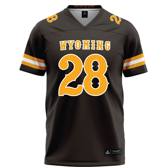 Wyoming - NCAA Football : Nikos Varelas - Brown Football Jersey-0