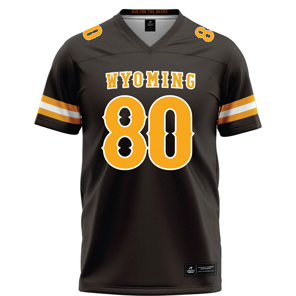 Wyoming - NCAA Football : Tyler Siddons - Brown Football Jersey-0