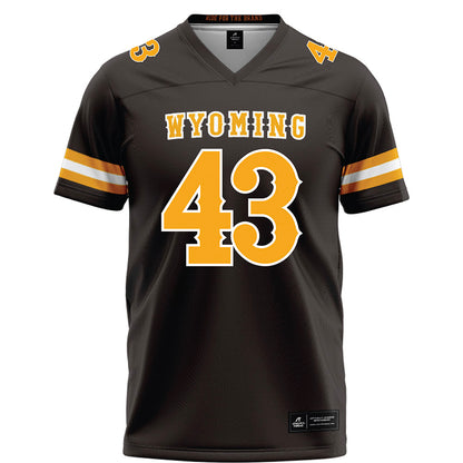 Wyoming - NCAA Football : Gavyn Helm - Brown Football Jersey
