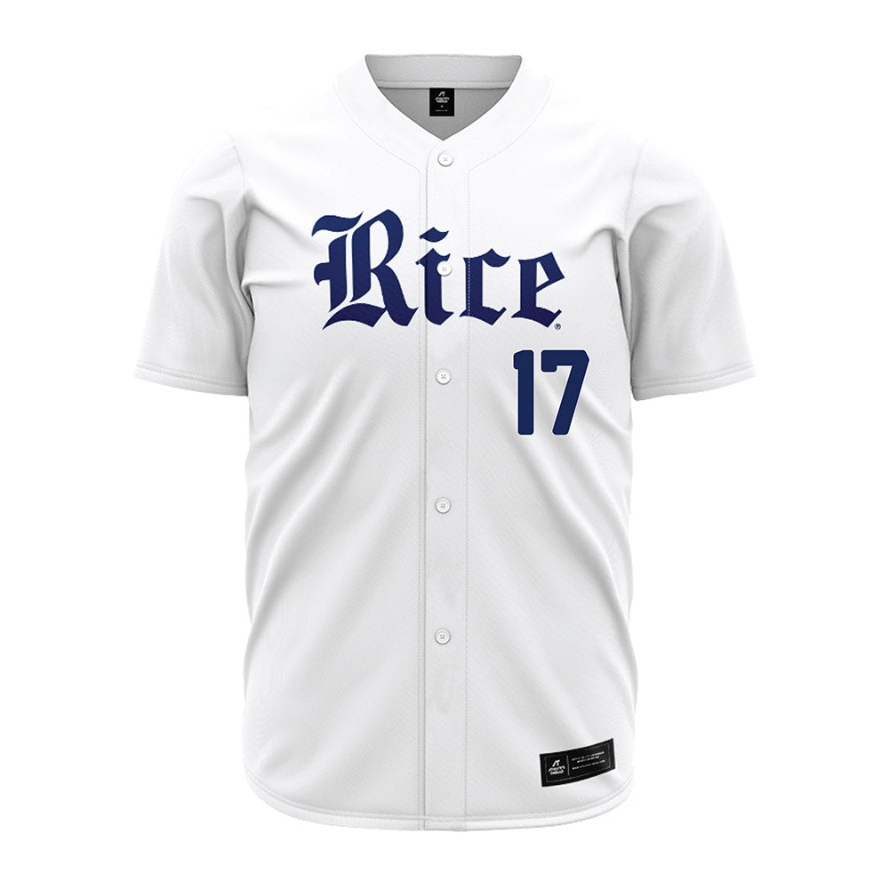 Rice - NCAA Baseball : Ethan Sanders - White Jersey-0