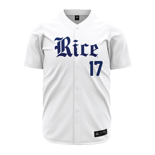 Rice - NCAA Baseball : Ethan Sanders - White Jersey-0