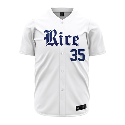 Rice - NCAA Baseball : Brayden Sharp - White Jersey-0