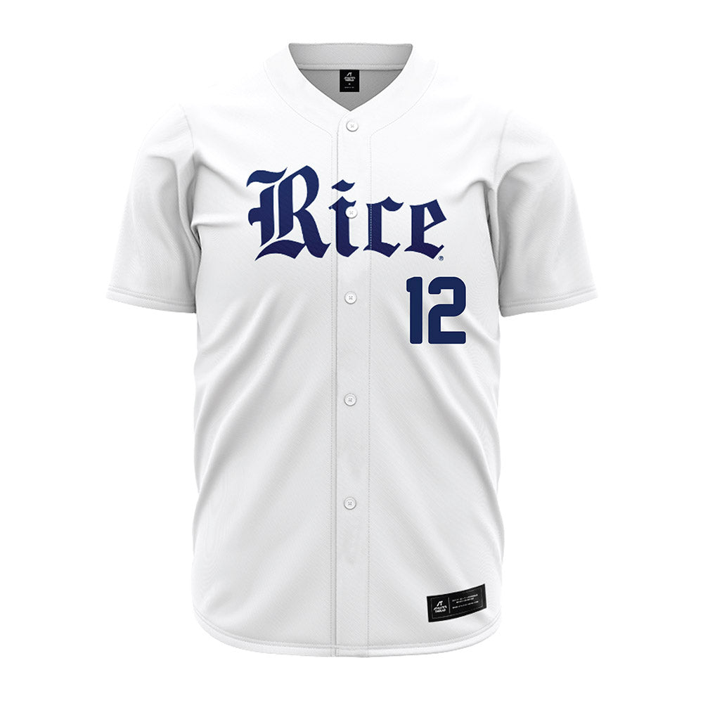 Rice - NCAA Baseball : Lorenzo Rios - White Jersey-0