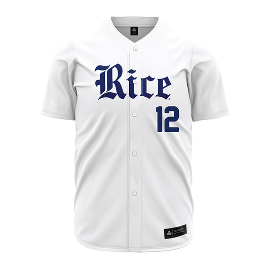 Rice - NCAA Baseball : Lorenzo Rios - White Jersey-0