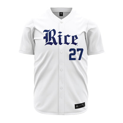 Rice - NCAA Baseball : Mason Ashlock - White Jersey-0