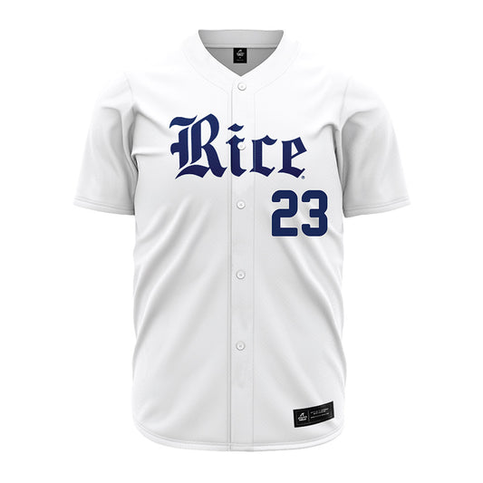 Rice - NCAA Baseball : Tanner Wiggins - White Jersey-0