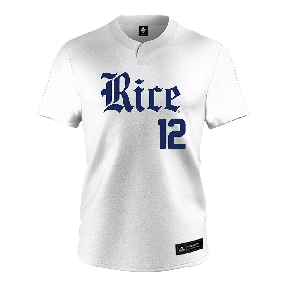 Rice - NCAA Baseball : Lorenzo Rios - White Jersey-0