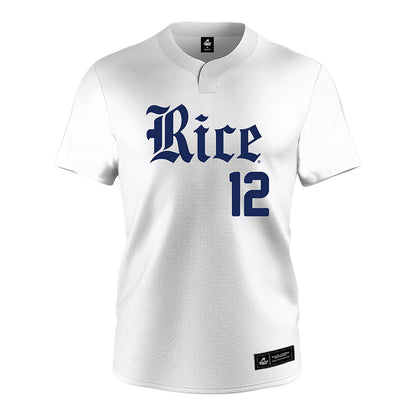 Rice - NCAA Baseball : Lorenzo Rios - White Jersey-0