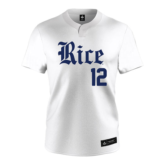 Rice - NCAA Baseball : Lorenzo Rios - White Jersey-0