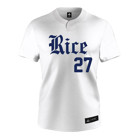 Rice - NCAA Baseball : Mason Ashlock - White Jersey-0