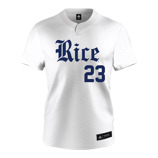 Rice - NCAA Baseball : Tanner Wiggins - White Jersey-0
