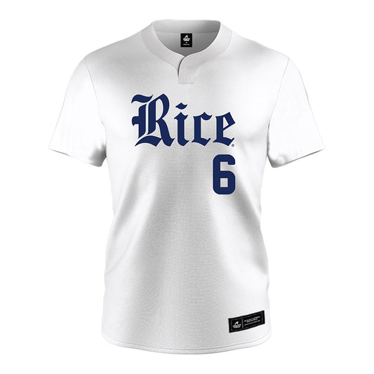 Rice - NCAA Baseball : LJ Layhew - White Jersey-0